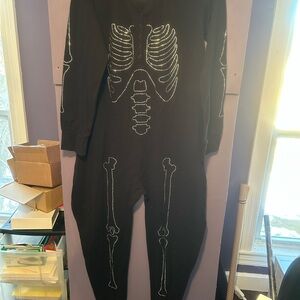PINK Victoria's Secret Black skeleton onesie XXL